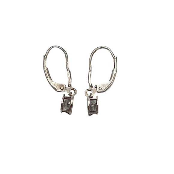 Sterling Silver CZ Drop Earrings - Picture 3 of 6